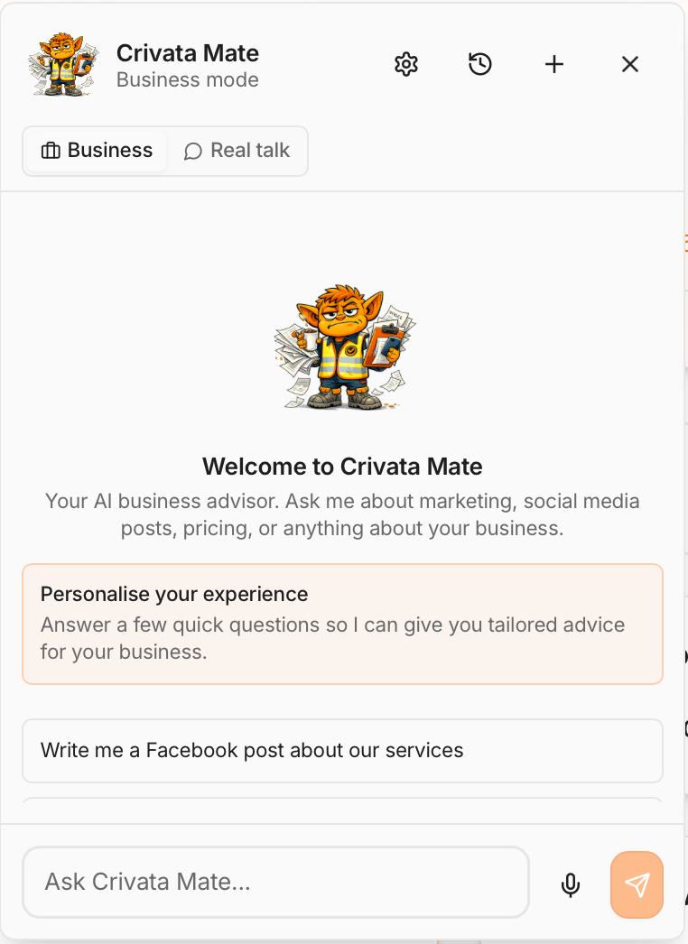 Crivata Mate Business Mode